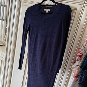 Michael Kors Dark Blue Long Sleeve Dress